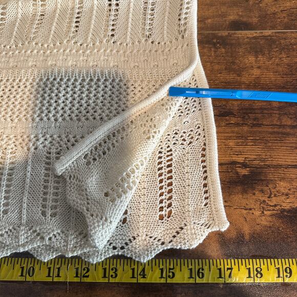 NWT Jessica Simpson Trinity Crochet Sweater Dress XS Ivory Boho Festival Cottage - Picture 7 of 11